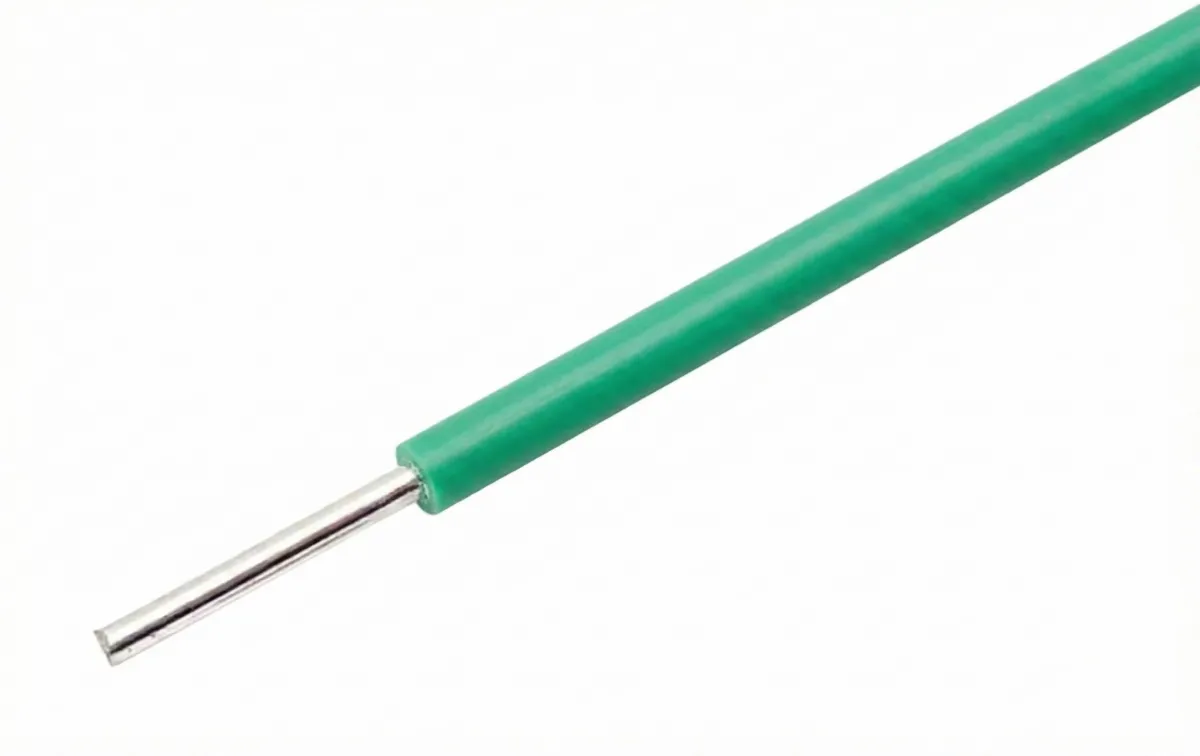 Grön tråd med massiv kärna 22AWG för breadboards per meter