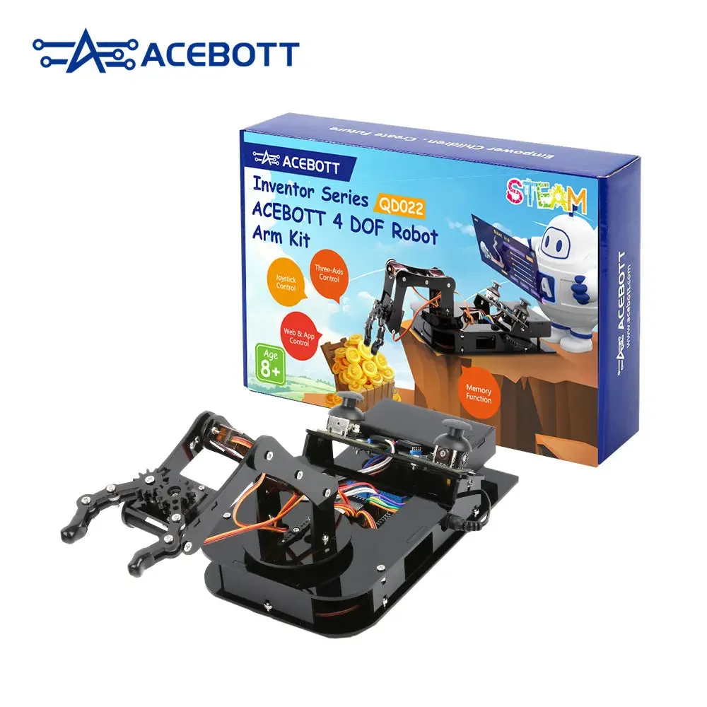 ACEBOTT ESP32 Robotarm Styrbar och Programmerbar | Byggsats | STEM