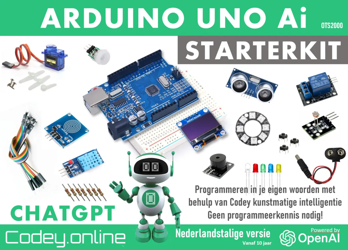 Arduino Starterkit med Codey ChatGPT AI Nederländska