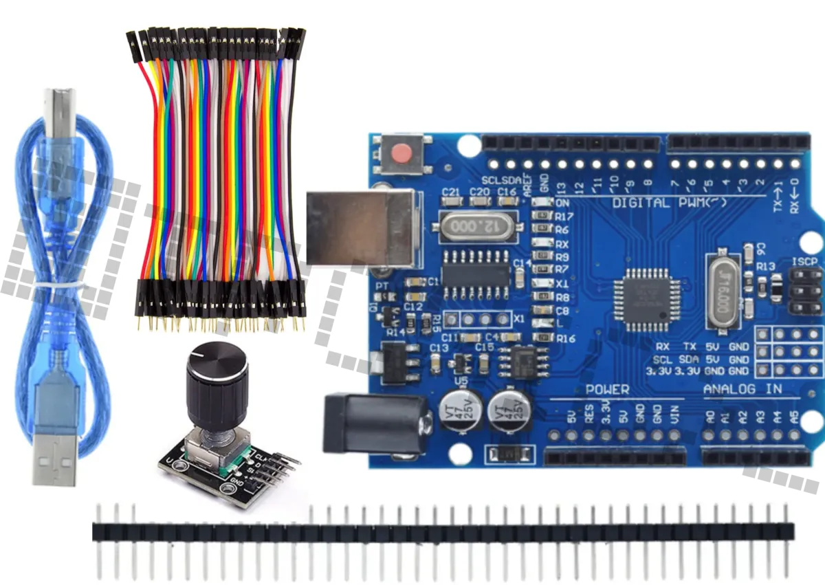 Starter Kit för Arduino med Rotary Encoder & 40-delars Dupont-kabelset