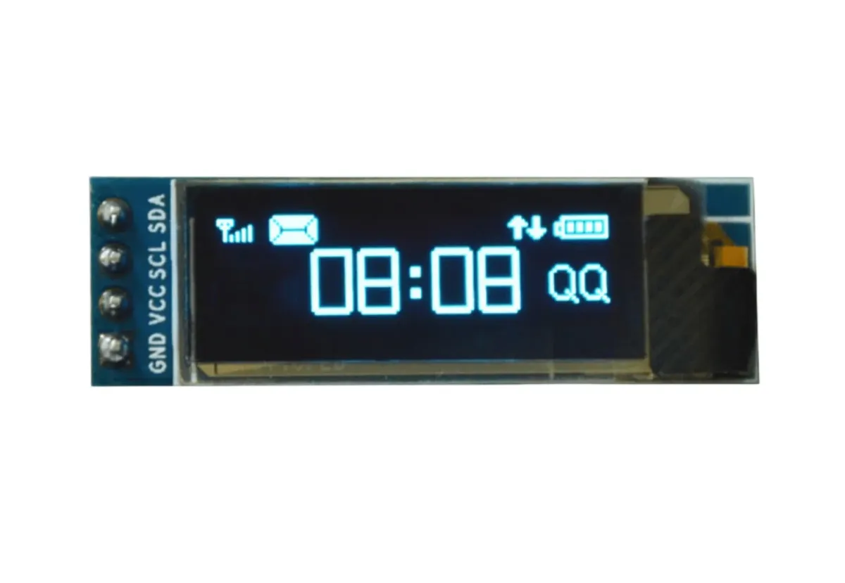 Mini OLED-display vit 0.91 tum 128x32 I2C