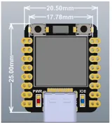 ESP32-C3 utvecklingskort med mini 0.42 tum midi OLED-display – 5