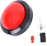 Arcadknapp 100mm röd rund – 1