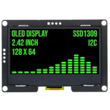 2.4 tum OLED-display 128x64 Grön I2C SSD1309 3.3V – 1