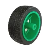 Hjul med gummi för robot eller smart car Grön – 2