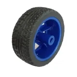 Hjul med gummi för robot eller smart car Blå – 2