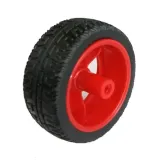 Hjul med gummi för robot eller smart car Röd – 2
