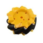 Mecanum  Hjul /Omnidirektionellt Hjul - 80MM-A Gul  - set med 2 hjul (1xL+1xR)