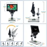 Digitalt mikroskop (1200x) med justerbar 7 LCD-skärm – 4