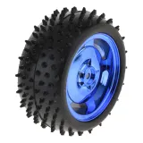 Smart Car Model Robot Gummiband/Hjul 85x38mm för Arduino, passar 4WD/2WD - Metallisk Blå – 1