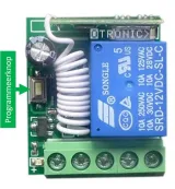 Trådlös Programmerbar Relämodul inkl. Fjärrkontroll (4 knappar) - 12V 433Mhz RF – 5