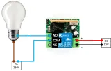 Trådlös relämodul inkl. Fjärrkontroll (2 knappar) - 12V, 1 Kanal, 433Mhz RF – 2
