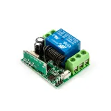 Trådlös relämodul inkl. Fjärrkontroll (2 knappar) - 12V, 1 Kanal, 433Mhz RF – 6