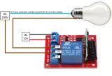 Trådlös Relämodul inkl. Fjärrkontroll - 12V, 1 Kanal, 433Mhz RF – 2