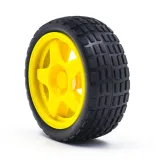 Hjul med gummi för robot eller smart car gul – 1