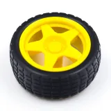 Hjul med gummi för robot eller smart car gul – 2