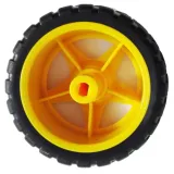 Hjul med gummi för robot eller smart car gul – 3