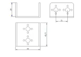 Bred styrbygel Robotik- U-formad Servo Bracket PTZ - DIY Robot monteringssystem – 4