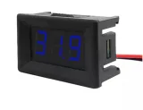 Voltmeter DC 3,5V-30V -  Blå, 0.56 inch, Inbyggnad – 1