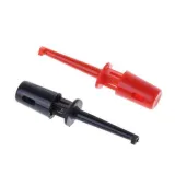 Mini testklämma med fjäderbelastad krok för PCB SMD IC 43 mm - Röd – 3