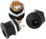 DC-strömkontakt hona 5.5x2.1mm DC-022 med mutter – 1