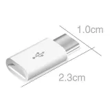 USB-C hane till Micro-USB hona adapter vit – 6