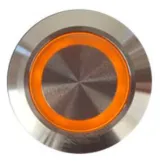 Tryckknapp | Moment - puls | 5V LED Orange | RVS | 12mm – 3