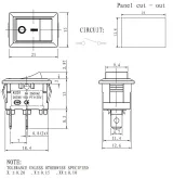 Vippströmbrytare/ Vippbrytare PÅ/AV KCD1 - 6A/250V 2pin – 2