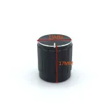 Aluminiumlock för Rotary Switch/ Potentiometer (innerdiameter: 6 mm, ytterdiameter: 15 mm x 17 mm) - svart – 2