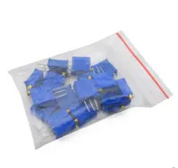 Set med trimpotar/potentiometrar i 15 olika värden   3296W