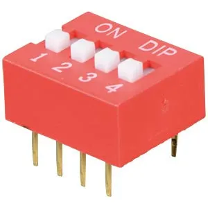 4-polig dip-switch 2,54 mm