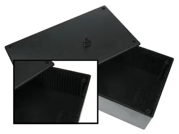 Plastkapsling - svart 200 x 110 x 65 mm