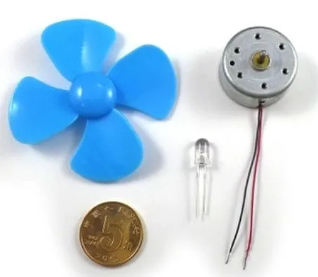 Vindgenerator DC-motorset med propeller 60 mm