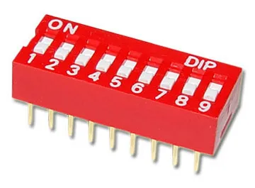 9 Pins DIP-omkopplare - 2,54 mm pitch