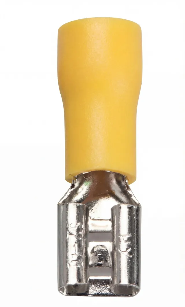 Isolerad hona kabelsko 6,3 mm – gul