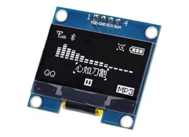 Mini OLED display vit 1.3 inch 128x64 I2C