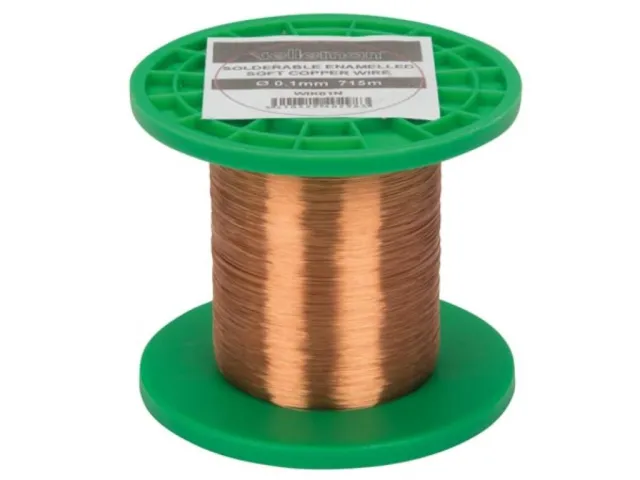 Lindtråd Koppar Ø0.1mm - 715m - 1.5kohm