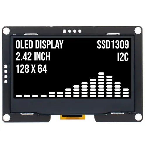 2.4 inch OLED-display 128x64 Vit I2C SSD1309 3.3V