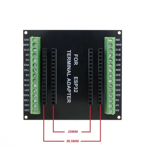 Breakout board för ESP32 Devkit V1 med skruvterminaler