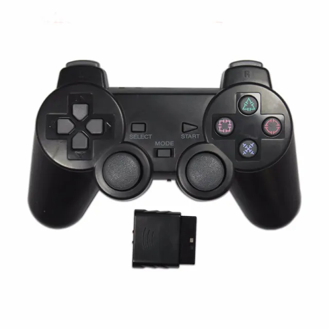 PS2 Wireless 2.4Ghz Game Controller inkl. mottagare