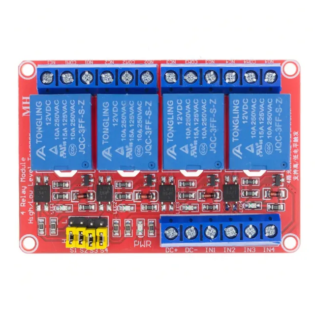 Relämodul 12V | 4-kanals