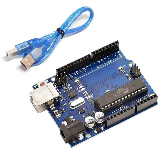 Arduino UNO R3 DIP kompatibel avtagbar chip inkl. USB-kabel