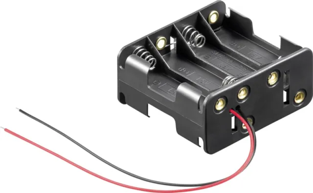 8x AA batterihållare (Back-To-Back 12V)