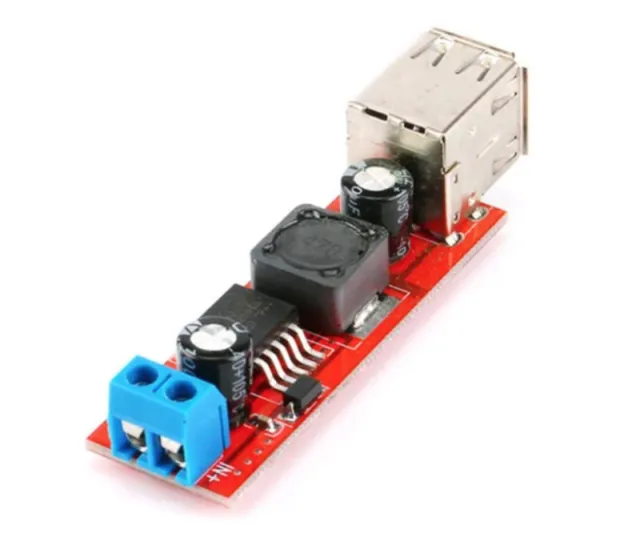 DC-DC step-down med dubbel USB-port (LM2596) - från 6-40V till 5V 3A