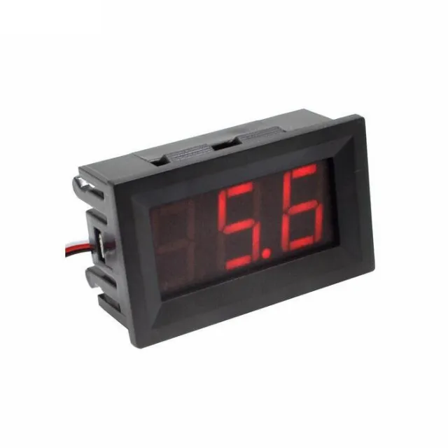 Voltmeter 3.5-30V - Röd, 0.56inch, 2 Trådar.