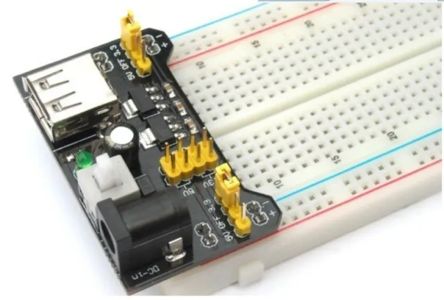 Breadboard-strömförsörjningsomvandlare till 3.3v och 5v