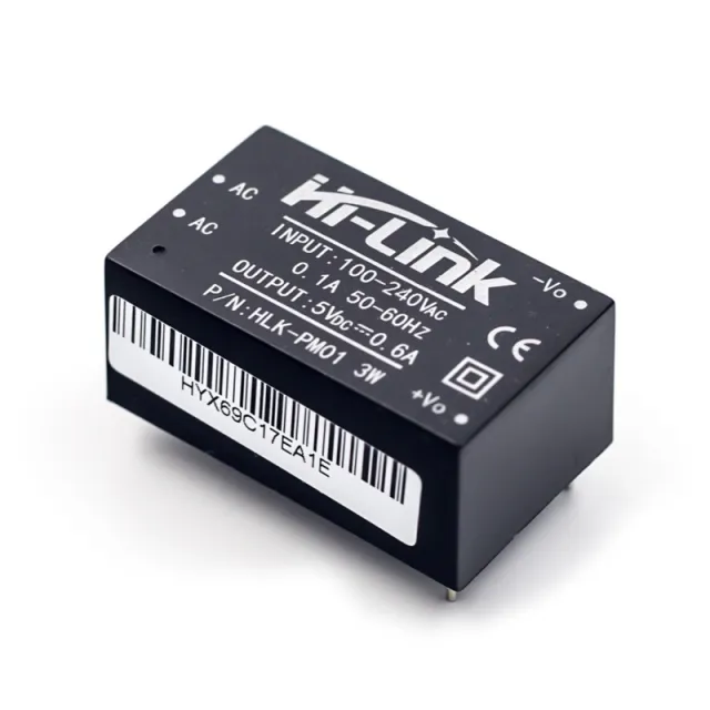 220VAC till 5VDC 0,6A omvandlarmodul HLK-PM01