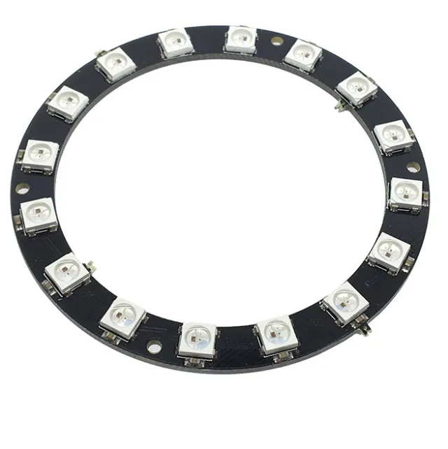 16-bitars RGB-LED:er WS2812b cirkel rund (Neopixel)