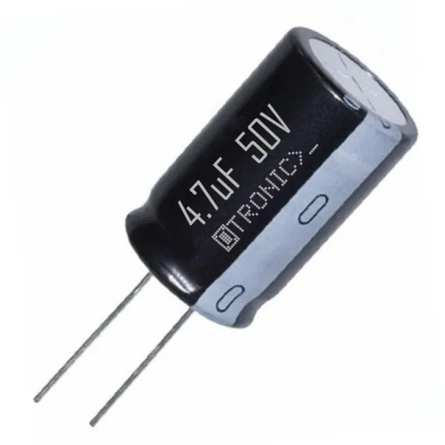 10x Kondensator 4.7uF 50v Elektrolytisk (ELCO) svart