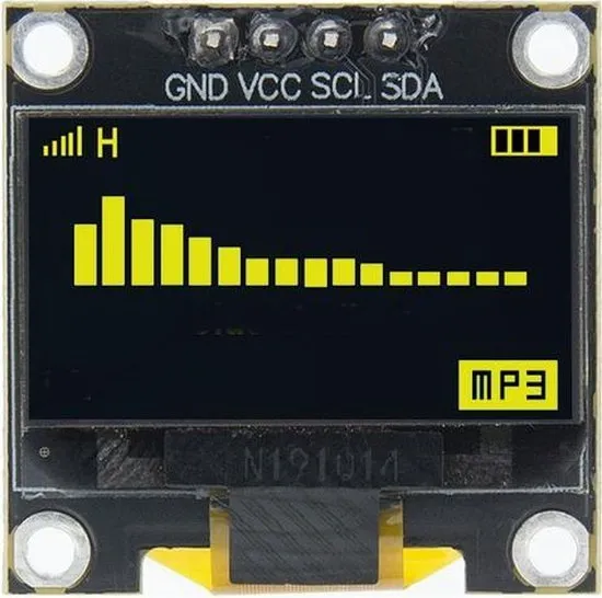 Mini OLED-display gul 0.96 inch 128x64 I2C